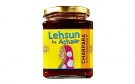 Charpara Lehsun Ka Achaar   Glass Jar  250 grams